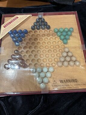 Classic Chinese Checkers Board Game - Multicolor Marble Set 2000